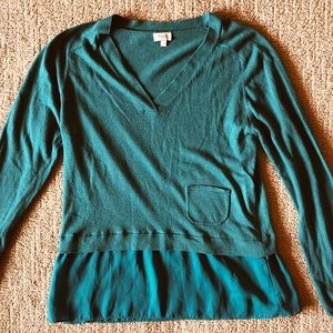 Hoss Intropia green sweater with transparent detail S